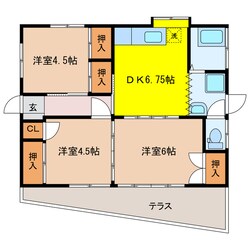 サンパレス吉岡の物件間取画像